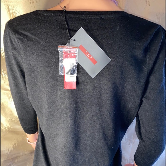 RED PETITES 3/4 SLEEVE SWEATER SIZE PM - Picture 3 of 5